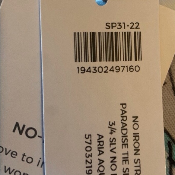 Chico’s Size 2 NO-IRON Bow-And-Grommet Tunic Traveling Vacation Print Summer. - Picture 4 of 4